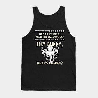 Poseidon and Ancient Greek Mythology Monster History Nerd Tank Top